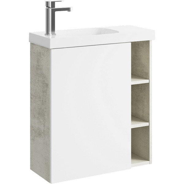 Тумба подвесная Aqwella Alba 565x247x650 камень светлый (ALB0106LLS)