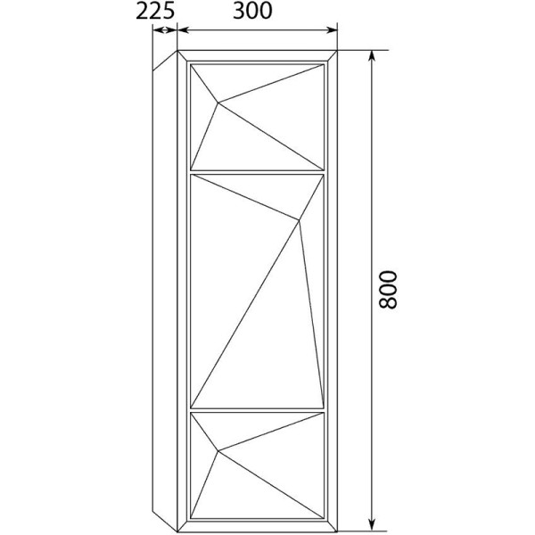 Пенал подвесной Marka One Romb 300*225*800 белый (У73558)