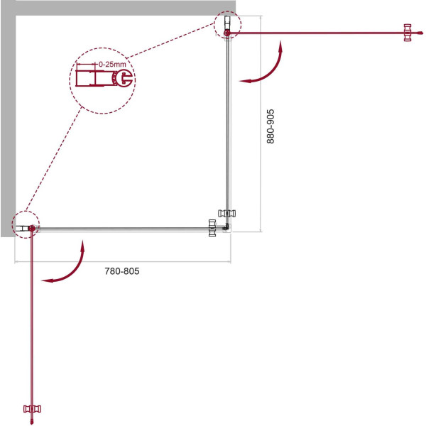 Душевой уголок BelBagno Etna 80x90 стекло прозрачное, профиль хром (ETNA-AH-2-80/90-C-Cr) Душевой уголок BelBagno Etna 80x90 стекло прозрачное, профиль хром (ETNA-AH-2-80/90-C-Cr)