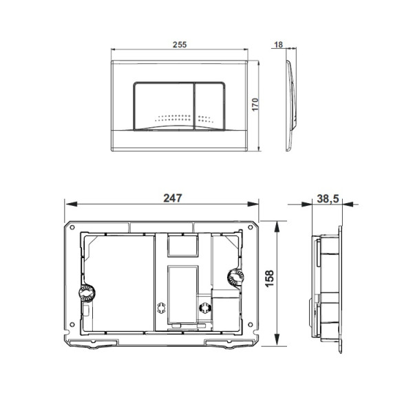 Инсталляция для подвесного унитаза Roca Dama Senso (подвесной унитаз+сиденье микролифт+инсталляция+кнопка смыва) (7.8931.0.409.0)