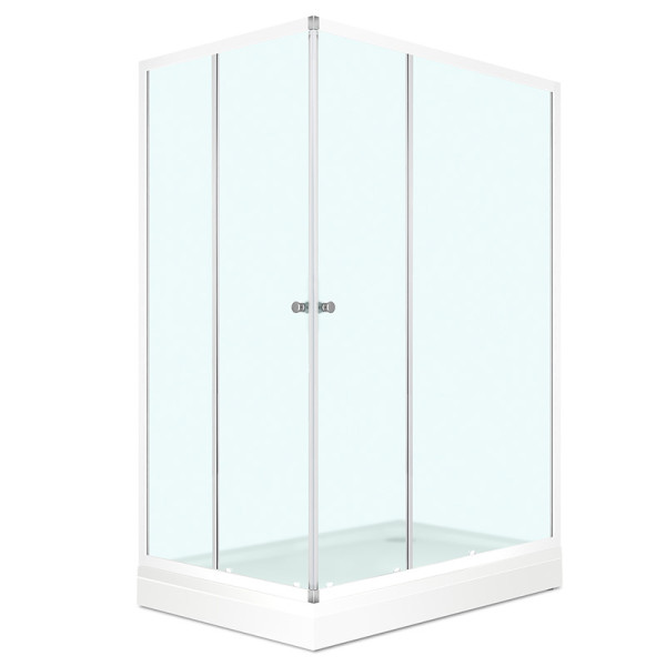 Душевой уголок Melodia Cube 120х80х190 стекло мат.4мм, бел.профиль (MCNCB12080MWt)