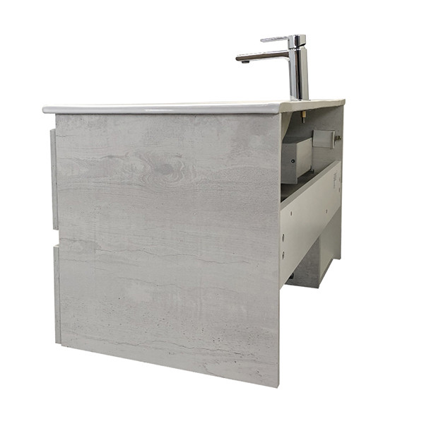 Тумба подвесная Comforty Турин 910x500x465 дуб бежевый матовый с раковиной (00-00001572)