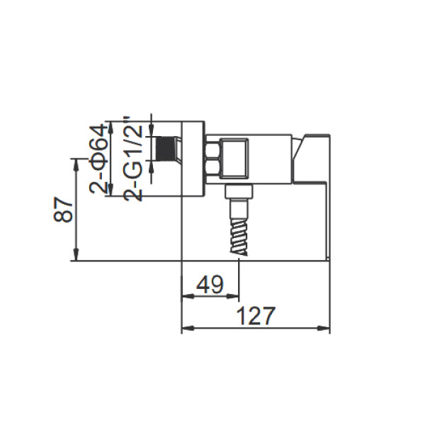 Смеситель для душа Ledeme с душевым гарнитуром (L72033)