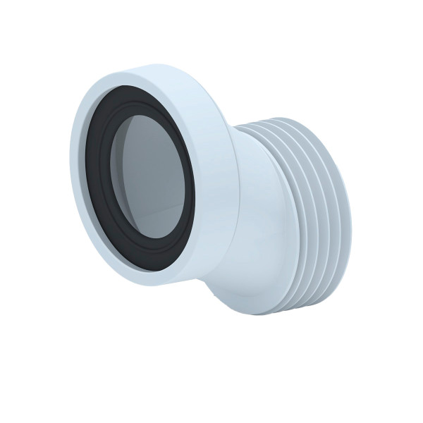 Отвод для унитаза эксцентрический 40 мм. АНИ (жесткий) АНИ пласт (W0420) Отвод для унитаза эксцентрический 40 мм. АНИ (жесткий) АНИ пласт (W0420)