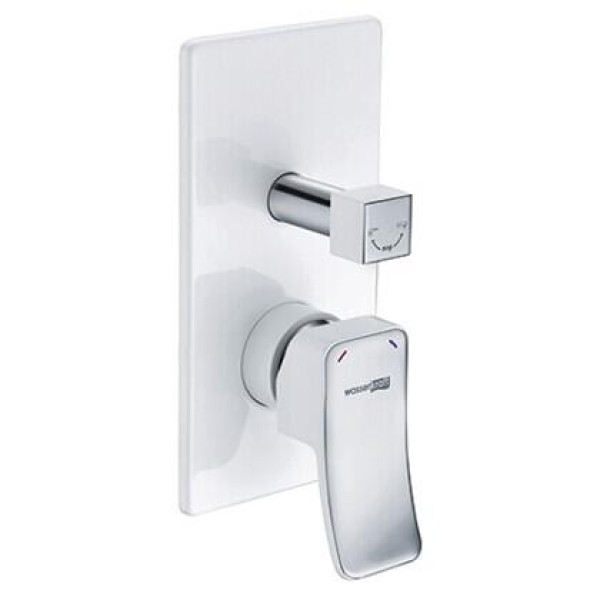 Смеситель для ванны и душа WasserKRAFT Aller белый (10641W)