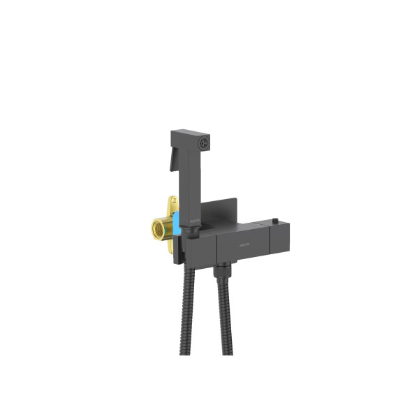 Смеситель с гигиеническим душем Aquatek Либра черный матовый (AQ1028MB) Смеситель с гигиеническим душем Aquatek Либра черный матовый (AQ1028MB)