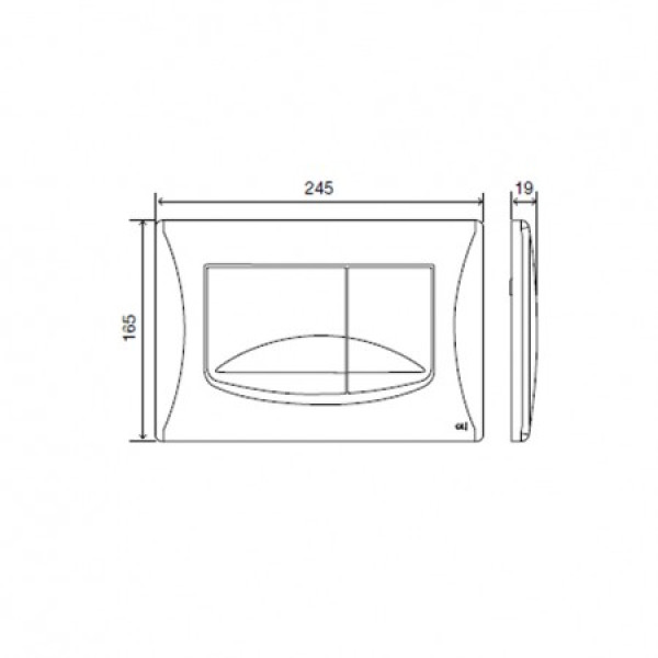 Клавиша смывная Oli River Dual хром глянцевый (638504) Клавиша смывная Oli River Dual хром глянцевый (638504)