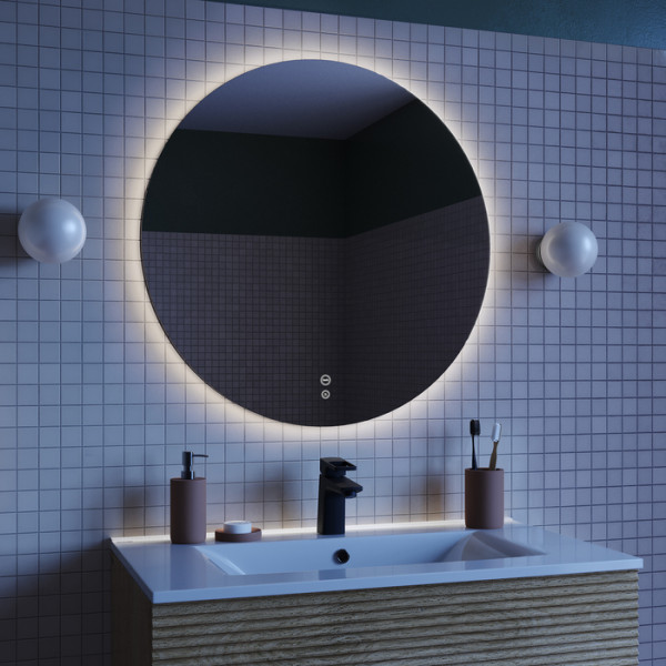 Зеркало с подсветкой и термообогревом 70 см Bild Iddis (BIL70T0i98)