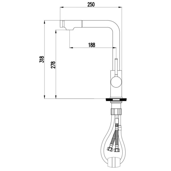 Смеситель для кухни Aquanika Vivo хром (AQV4810CR) Смеситель для кухни Aquanika Vivo хром (AQV4810CR)