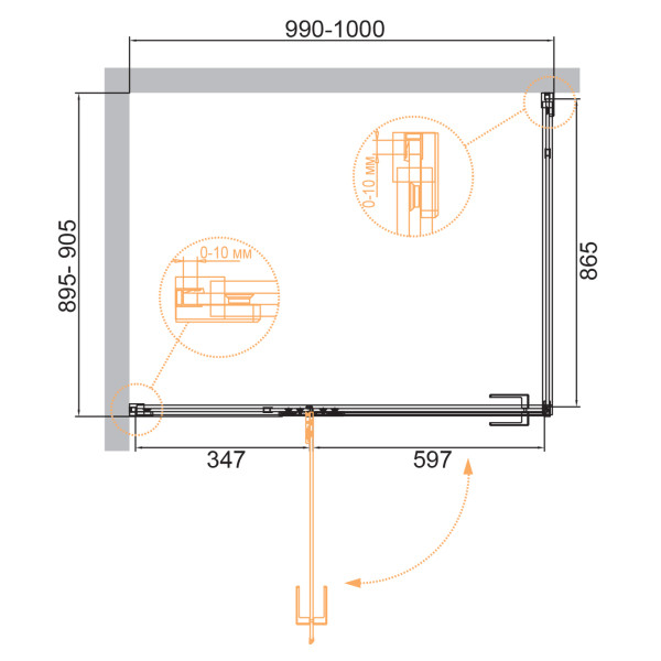 Душевой уголок Cezares Bellagio 100x90x196,8 стекло прозрачное, профиль брашированное золото (BELLAGIO-AH-1-100/90-C-BORO) Душевой уголок Cezares Bellagio 100x90x196,8 стекло прозрачное, профиль брашированное золото (BELLAGIO-AH-1-100/90-C-BORO)