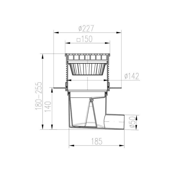 Трап канализационный MCH с боковым сливом и с воротником D50 сухой затвор пластик Трап канализационный MCH с боковым сливом и с воротником D50 сухой затвор пластик