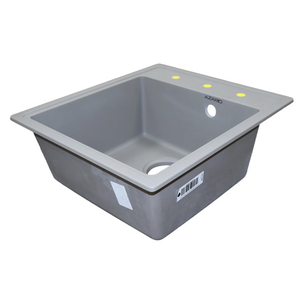 Мойка для кухни Azario Milas 48х42х19,7 сифон в комплекте серый (CS00097667)