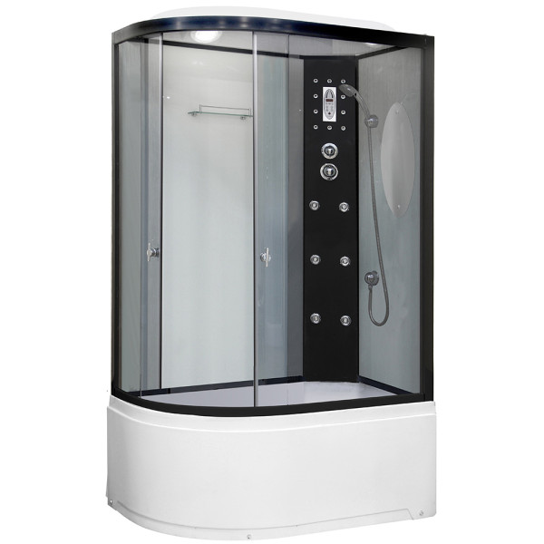 Душевая кабина с гидромассажем Ultra 80x120 стекло тонированное, профиль черный (NG-1910-01R) Душевая кабина с гидромассажем Ultra 80x120 стекло тонированное, профиль черный (NG-1910-01R)