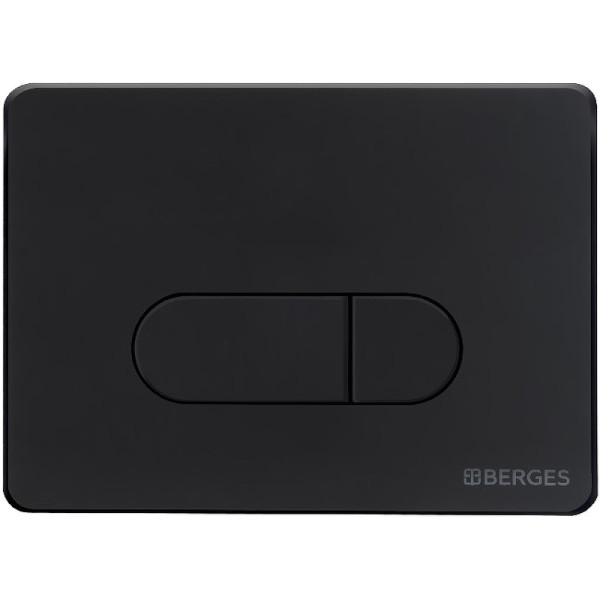 Клавиша смыва Berges Novum L5 D5 Soft Touch, черная (40035)
