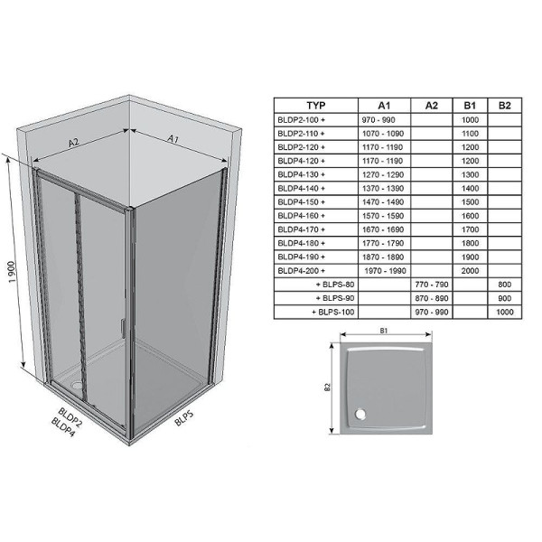 Дверь душевая Ravak Blix BLDP2-110 110x190 стекло матовое, профиль хром (0PVD0C0ZG) Дверь душевая Ravak Blix BLDP2-110 110x190 стекло матовое, профиль хром (0PVD0C0ZG)