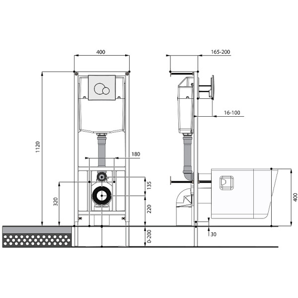 Комплект инсталляция с унитазом и клавишей Santek Нео с сиденьем с клавишей черная матовая (1WH501776)