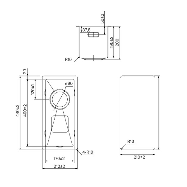 Мойка для кухни врезная Iddis Edifice 212x442x200 хром (EDI21G0i77)