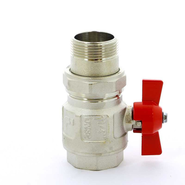 Кран Itap 1 1/4" шаровый со сгоном Ideal (красная бабочка) (0980114)