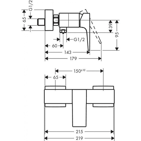 Смеситель для душа Hansgrohe Metropol белый (32560700)