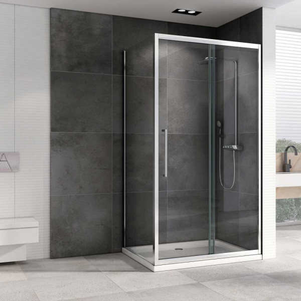 Душевой уголок Abber Schwarzer Diamant 85x110 стекло прозрачное, профиль профиль хром (AG30110H-S85)