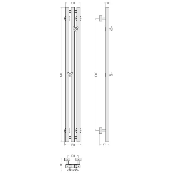 Полотенцесушитель водяной Сунержа Вердикт PRO 1200x100 матовый чёрный (31-0459-1210) Полотенцесушитель водяной Сунержа Вердикт PRO 1200x100 матовый чёрный (31-0459-1210)