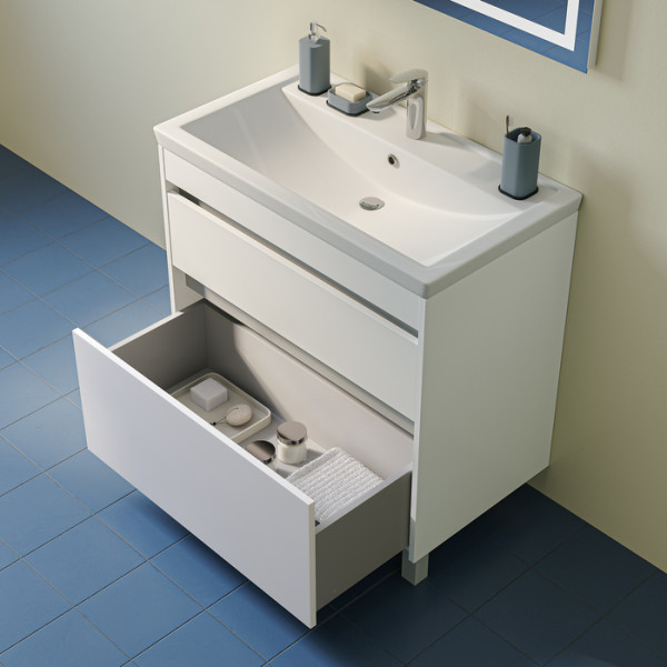 Тумба с умывальником напольная Iddis Zodiac X 80 см белый подходит умыв. 4078000i28 (ZDX80WFi95K)