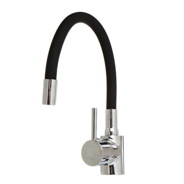 Смеситель для кухни Ex-promt Kitchen с гибким изливом, хром (Ex125.4-11 black) Смеситель для кухни Ex-promt Kitchen с гибким изливом, хром (Ex125.4-11 black)