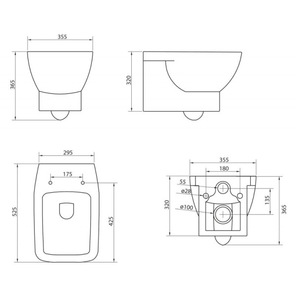 Унитаз подвесной Belbagno Lago (BB128CH)