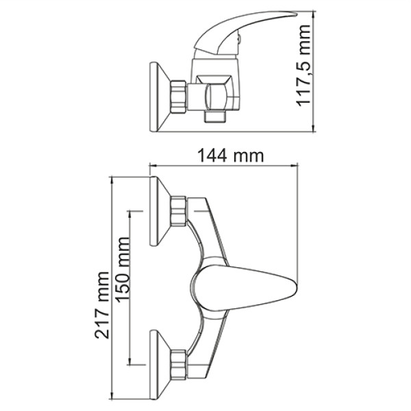 Смеситель для душа WasserKRAFT Isen 2602 Смеситель для душа WasserKRAFT Isen 2602