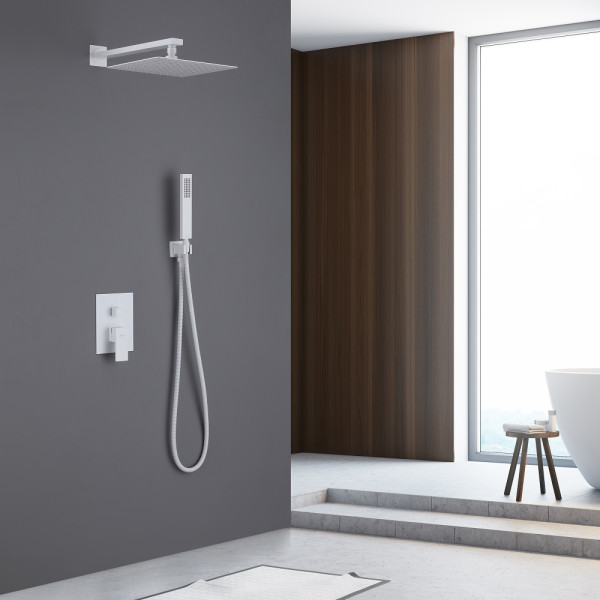 Душевая система Abber Daheim  белый матовый (AF8219W)