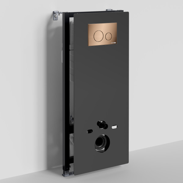 Инсталляция для унитаза WasserKRAFT Abens с клавишей смыва золото розовое (20TLT.010.ME.BL.RG02)