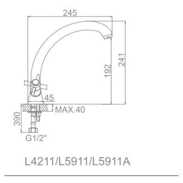 Смеситель для кухни Ledeme (L4211) Смеситель для кухни Ledeme (L4211)