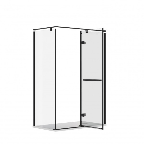 Душевая дверь Roca Akropolis 140x80x200  R стекло прозрачное, профиль черный матовый (Z.RU93.0.790.5)