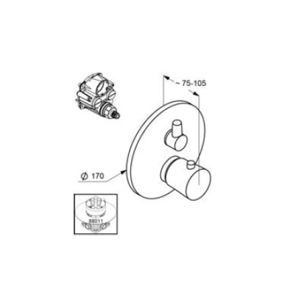 Смеситель для ванны и душа Kludi Balance (528300575) Смеситель для ванны и душа Kludi Balance (528300575)