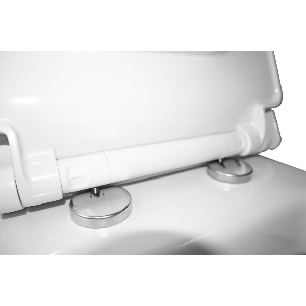 Инсталляция для подвесного унитаза Oli 80 ECO с сиденьем микролифт, с клавишей River Della хром глянцевый (310200100024+310200700005(310200700038))