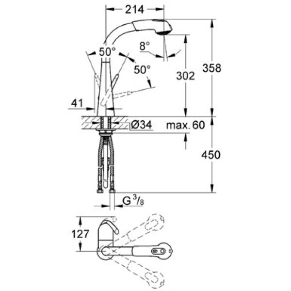 Смеситель для кухни Grohe Zedra (32553SD0)