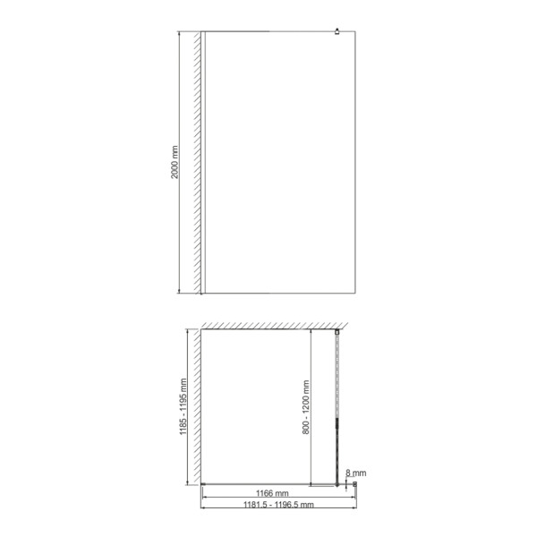 Душевое ограждение WasserKRAFT Rur 120x200 стекло матовое, профиль золото розовое (30W40RG-MG)