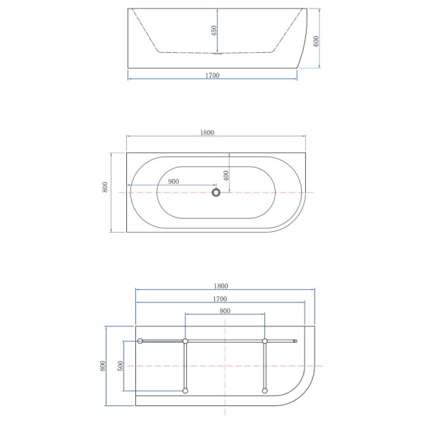 Ванна акриловая Aquanet Family Elegant A 180х80 белый матовый/черный матовый Black matte слив-перелив (293077) Ванна акриловая Aquanet Family Elegant A 180х80 белый матовый/черный матовый Black matte слив-перелив (293077)
