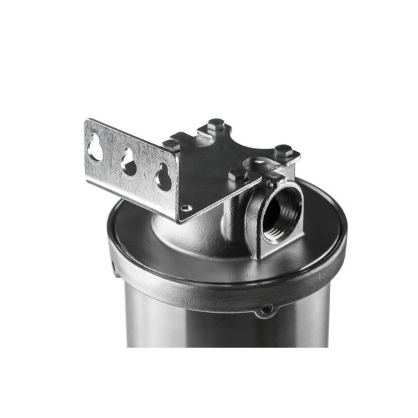 Фильтр колбовый Гейзер HS 1" 20ВВ со сливом (нержавеющая сталь, для холодной и горячей воды) (50631)