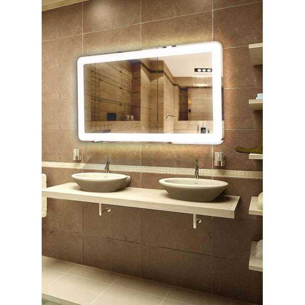 Зеркало Континент Velvette 120х70 с LED подсветкой и сенсорным выключателем Зеркало Континент Velvette 120х70 с LED подсветкой и сенсорным выключателем