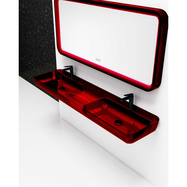 Раковина подвесная Abber Kristall красная (AT2807Rubin)