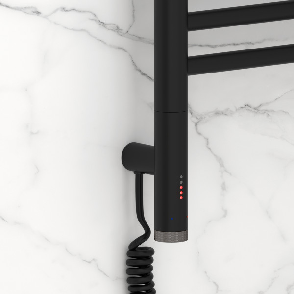 Полотенцесушитель электрический Сунержа Богема 3.1 1200x400 МЭМ провод справа матовый чёрный (31-6004-1240)