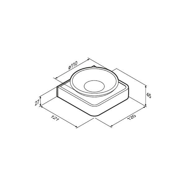 Стеклянная мыльница с настенным держателем Damixa Jupiter (DA7734200) Стеклянная мыльница с настенным держателем Damixa Jupiter (DA7734200)