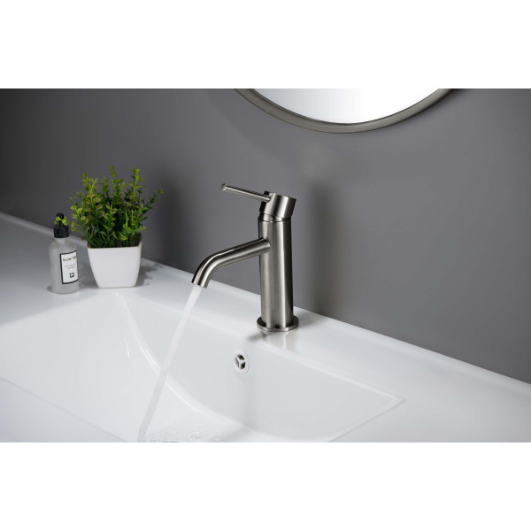 Смеситель для раковины Aquatek Европа шлифованный черный хром (AQ1310BGM) Смеситель для раковины Aquatek Европа шлифованный черный хром (AQ1310BGM)