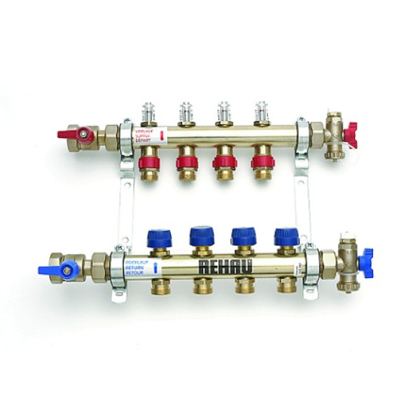 Коллекторная группа Rehau HKV-D 12 отводов 1"-3/4" НР ЕК M30х1,5 мм. Коллекторная группа Rehau HKV-D 12 отводов 1"-3/4" НР ЕК M30х1,5 мм.