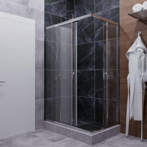 Душевой уголок Triton Вента 120x80 стекло прозрачное, профиль хром (DK297)
