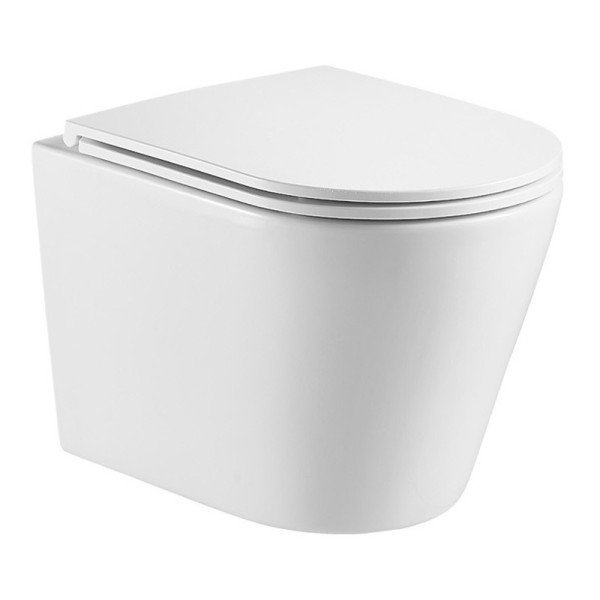 Унитаз подвесной Teramo безободковый с сидением микролифт 515x355x365 (AZ-0053-UQ)