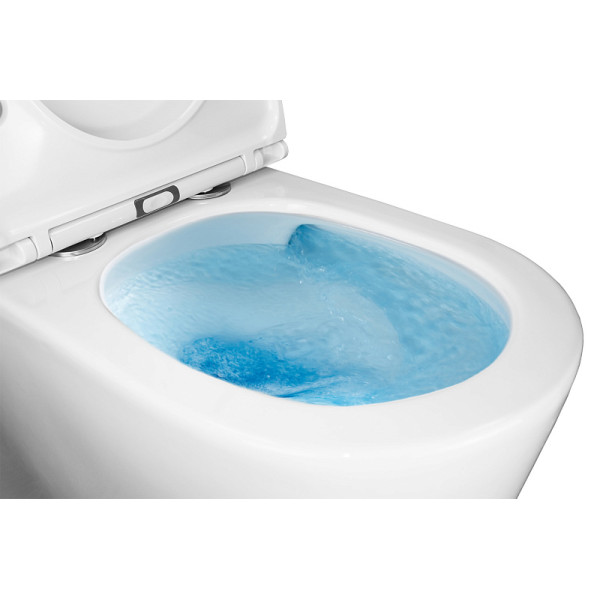 Унитаз напольный Azario Conto с сиденьем с микролифтом белый (AZ-T005BR)