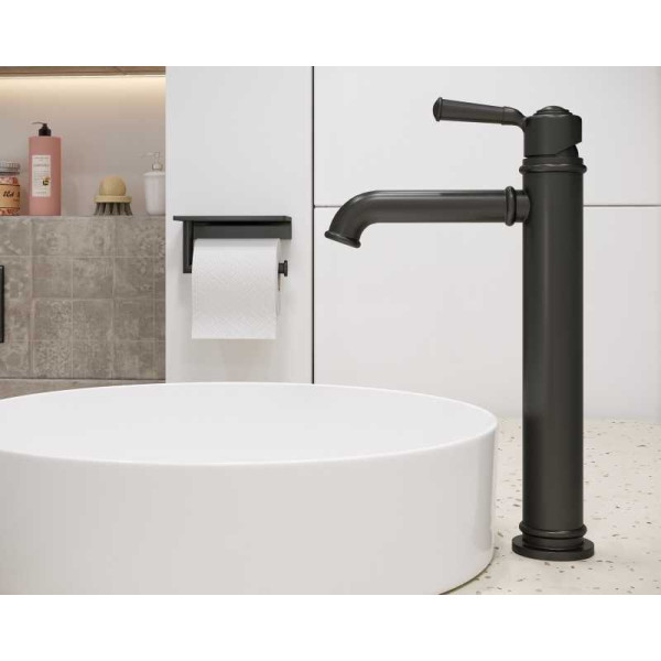 Смеситель для раковины Timo Arisa черный, короткий излив (5311/03F)