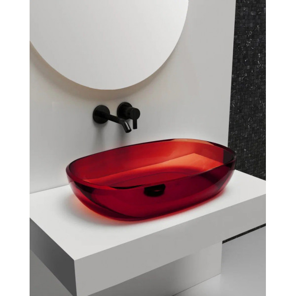 Раковина накладная Kristall (красный)